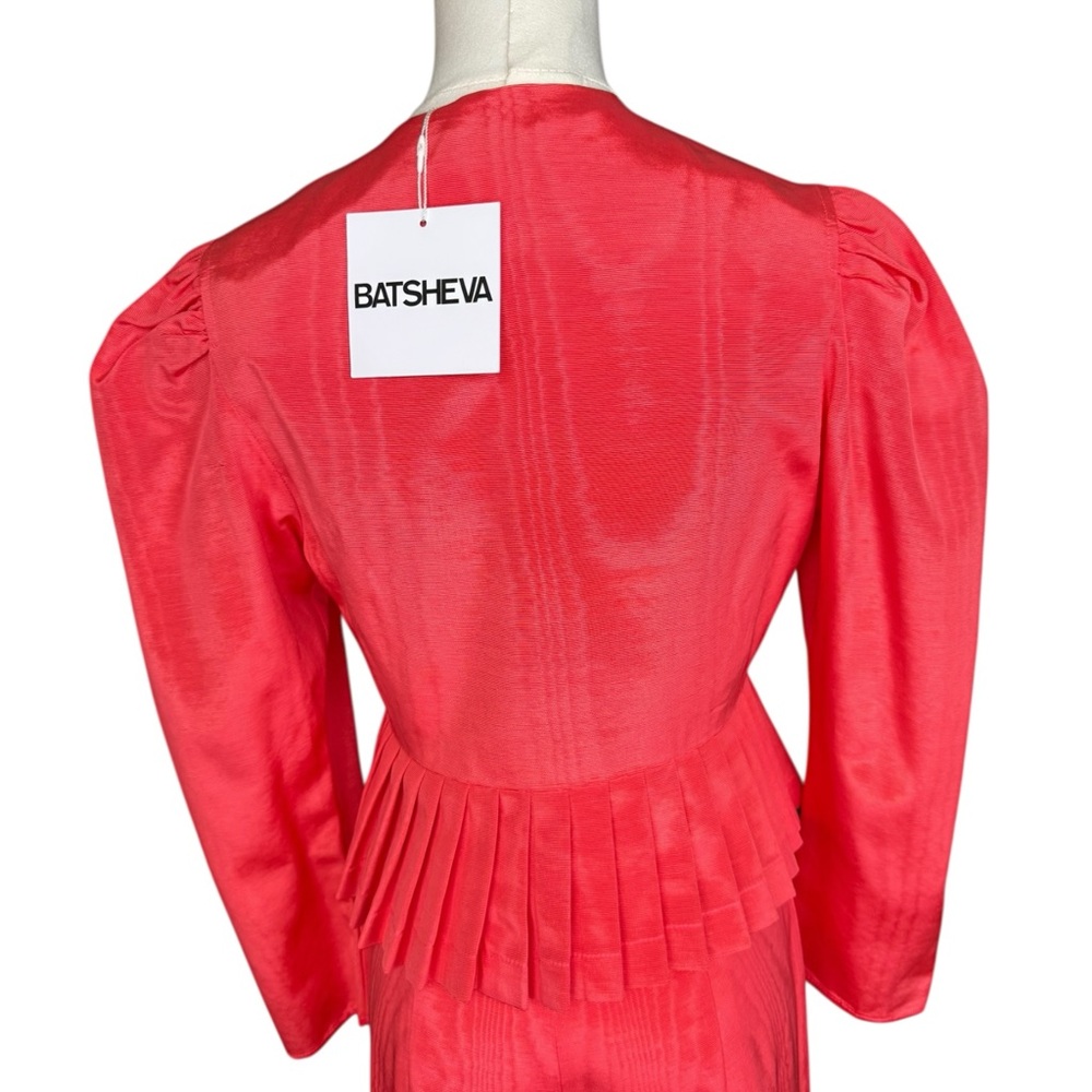 NWT BATSHEVA Set- Kat Jacket & Ruffle Pant in Coral Size: 2 - Picture 8 of 12